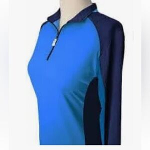 Blue EIS (Equestrian In Style) 1/4 zip Sunshirt